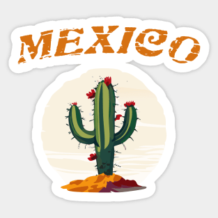 Mexico, the land of cactus Sticker